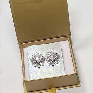 Theia Zirconia and Crystal embellished stud earrings
